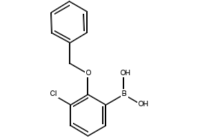 (2-(BENZYLOXY)-3-CHLOROPHENYL)BORONIC ACID structure, CAS 1217500-57-6