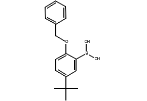 (2-(BENZYLOXY)-5-(TERT-BUTYL)PHENYL)BORONIC ACID structure, CAS 1220625-04-6