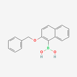 (2-(BENZYLOXY)NAPHTHALEN-1-YL)BORONIC ACID structure, CAS 219834-96-5