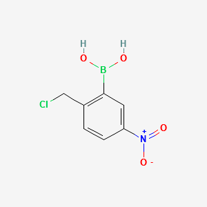 (2-(CHLOROMETHYL)-5-NITROPHENYL)BORONIC ACID structure, CAS 1217500-80-5