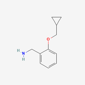 (2-(CYCLOPROPYLMETHOXY)PHENYL)METHANAMINE structure, CAS 771572-58-8