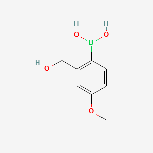 (2-(HYDROXYMETHYL)-4-METHOXYPHENYL)BORONIC ACID structure, CAS 762263-92-3