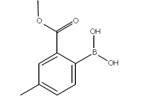 (2-(METHOXYCARBONYL)-4-METHYLPHENYL)BORONIC ACID structure, CAS 1256355-43-7
