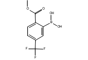 (2-(METHOXYCARBONYL)-5-(TRIFLUOROMETHYL)PHENYL)BORONIC ACID structure, CAS 1217500-62-3