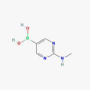 (2-(METHYLAMINO)PYRIMIDIN-5-YL)BORONIC ACID structure, CAS 1033745-26-4