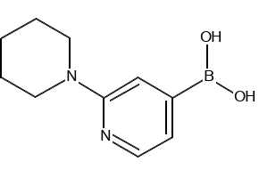 (2-(PIPERIDIN-1-YL)PYRIDIN-4-YL)BORONIC ACID structure, CAS 1256358-82-3