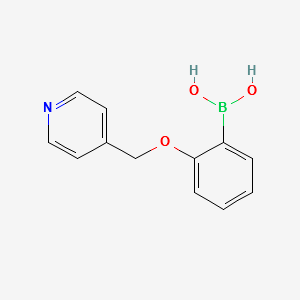 (2-(PYRIDIN-4-YLMETHOXY)PHENYL)BORONIC ACID structure, CAS 1256355-49-3