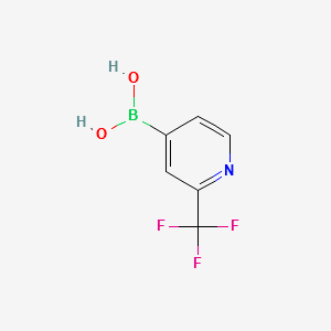 (2-(TRIFLUOROMETHYL)PYRIDIN-4-YL)BORONIC ACID structure, CAS 1093407-58-9