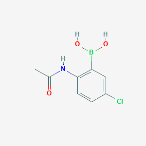 (2-ACETAMIDO-5-CHLOROPHENYL)BORONIC ACID structure, CAS 1072945-85-7