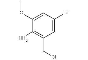 (2-AMINO-5-BROMO-3-METHOXYPHENYL)METHANOL structure, CAS 953039-12-8