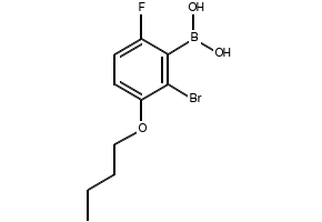 (2-BROMO-3-BUTOXY-6-FLUOROPHENYL)BORONIC ACID structure, CAS 1072951-95-1