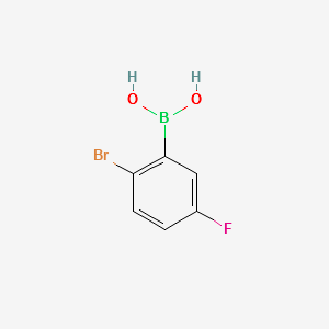 (2-BROMO-5-FLUOROPHENYL)BORONIC ACID structure, CAS 959996-48-6
