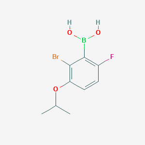 (2-BROMO-6-FLUORO-3-ISOPROPOXYPHENYL)BORONIC ACID structure, CAS 1072951-75-7