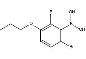 (2-BROMO-6-FLUORO-3-PROPOXYPHENYL)BORONIC ACID structure, CAS 849052-20-6