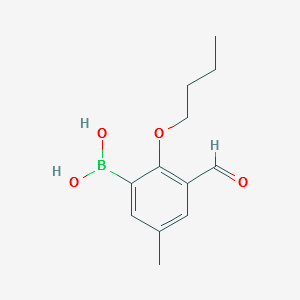 (2-BUTOXY-3-FORMYL-5-METHYLPHENYL)BORONIC ACID structure, CAS 480424-51-9