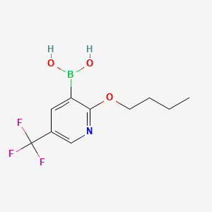 (2-BUTOXY-5-(TRIFLUOROMETHYL)PYRIDIN-3-YL)BORONIC ACID structure, CAS 1218790-64-7