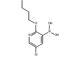 (2-BUTOXY-5-CHLOROPYRIDIN-3-YL)BORONIC ACID structure, CAS 1217501-44-4