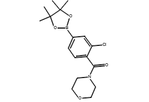 (2-CHLORO-4-(4,4,5,5-TETRAMETHYL-1,3,2-DIOXABOROLAN-2-YL)PHENYL)(MORPHOLINO)METHANONE structure, CAS 1092563-48-8