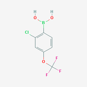 (2-CHLORO-4-(TRIFLUOROMETHOXY)PHENYL)BORONIC ACID structure, CAS 345226-20-2