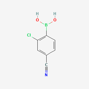 (2-CHLORO-4-CYANOPHENYL)BORONIC ACID structure, CAS 677743-50-9