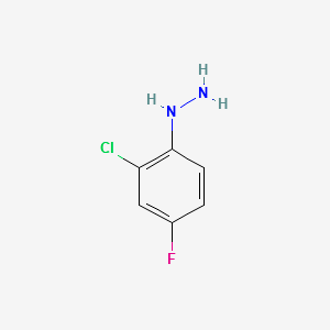 (2-CHLORO-4-FLUOROPHENYL)HYDRAZINE structure, CAS 119452-65-2
