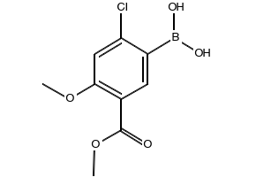 (2-CHLORO-4-METHOXY-5-(METHOXYCARBONYL)PHENYL)BORONIC ACID structure, CAS 957066-07-8