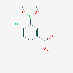 (2-CHLORO-5-(ETHOXYCARBONYL)PHENYL)BORONIC ACID structure, CAS 913835-93-5