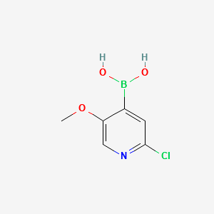(2-CHLORO-5-METHOXYPYRIDIN-4-YL)BORONIC ACID structure, CAS 1072945-98-2