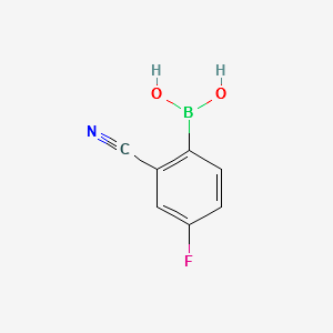 (2-CYANO-4-FLUOROPHENYL)BORONIC ACID structure, CAS 876601-43-3