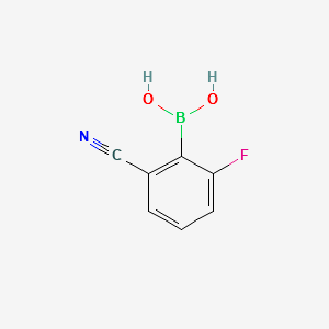(2-CYANO-6-FLUOROPHENYL)BORONIC ACID structure, CAS 656235-44-8