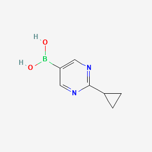 (2-CYCLOPROPYLPYRIMIDIN-5-YL)BORONIC ACID structure, CAS 893567-15-2