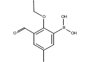 (2-ETHOXY-3-FORMYL-5-METHYLPHENYL)BORONIC ACID structure, CAS 480424-54-2