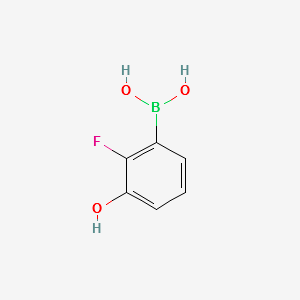 (2-FLUORO-3-HYDROXYPHENYL)BORONIC ACID structure, CAS 855230-60-3