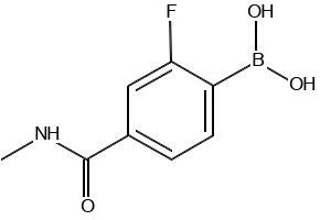 (2-FLUORO-4-(METHYLCARBAMOYL)PHENYL)BORONIC ACID structure, CAS 874289-23-3
