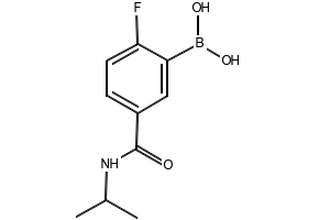 (2-FLUORO-5-(ISOPROPYLCARBAMOYL)PHENYL)BORONIC ACID structure, CAS 874289-49-3