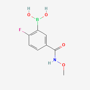 (2-FLUORO-5-(METHOXYCARBAMOYL)PHENYL)BORONIC ACID structure, CAS 874289-58-4