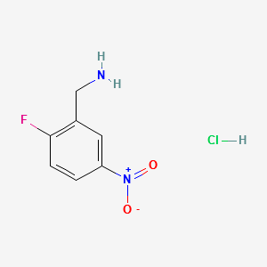 (2-FLUORO-5-NITROPHENYL)METHANAMINE HYDROCHLORIDE structure, CAS 1214328-26-3