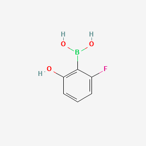 (2-FLUORO-6-HYDROXYPHENYL)BORONIC ACID structure, CAS 1256345-60-4