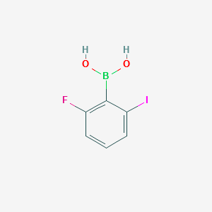 (2-FLUORO-6-IODOPHENYL)BORONIC ACID structure, CAS 870777-22-3