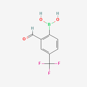 (2-FORMYL-4-(TRIFLUOROMETHYL)PHENYL)BORONIC ACID structure, CAS 1217501-35-3
