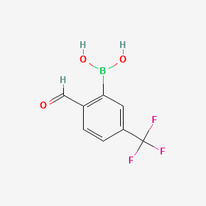 (2-FORMYL-5-(TRIFLUOROMETHYL)PHENYL)BORONIC ACID structure, CAS 1204580-94-8