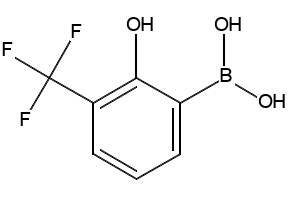 (2-HYDROXY-3-(TRIFLUOROMETHYL)PHENYL)BORONIC ACID structure, CAS 1072944-17-2