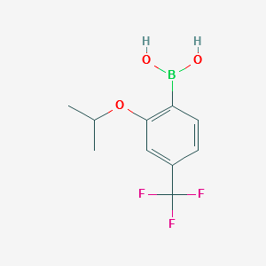 (2-ISOPROPOXY-4-(TRIFLUOROMETHYL)PHENYL)BORONIC ACID structure, CAS 1072952-21-6
