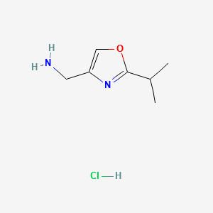 (2-ISOPROPYLOXAZOL-4-YL)METHANAMINE HYDROCHLORIDE structure, CAS 15924-16-0