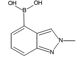 (2-METHYL-2H-INDAZOL-4-YL)BORONIC ACID structure, CAS 1001907-56-7