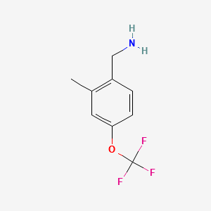 (2-METHYL-4-(TRIFLUOROMETHOXY)PHENYL)METHANAMINE structure, CAS 771572-39-5
