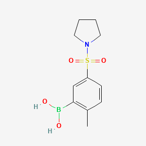 (2-METHYL-5-(PYRROLIDIN-1-YLSULFONYL)PHENYL)BORONIC ACID structure, CAS 871333-01-6