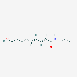 (2E,4E)-9-HYDROXY-N-ISOBUTYLNONA-2,4-DIENAMIDE structure, CAS 110922-30-0