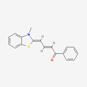 (2E,4Z)-4-(3-METHYLBENZO[D]THIAZOL-2(3H)-YLIDENE)-1-PHENYLBUT-2-EN-1-ONE structure, CAS 108717-10-8