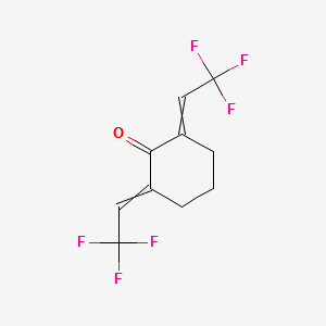 (2E,6E)-2,6-BIS(2,2,2-TRIFLUOROETHYLIDENE)CYCLOHEXANONE structure, CAS 152500-07-7